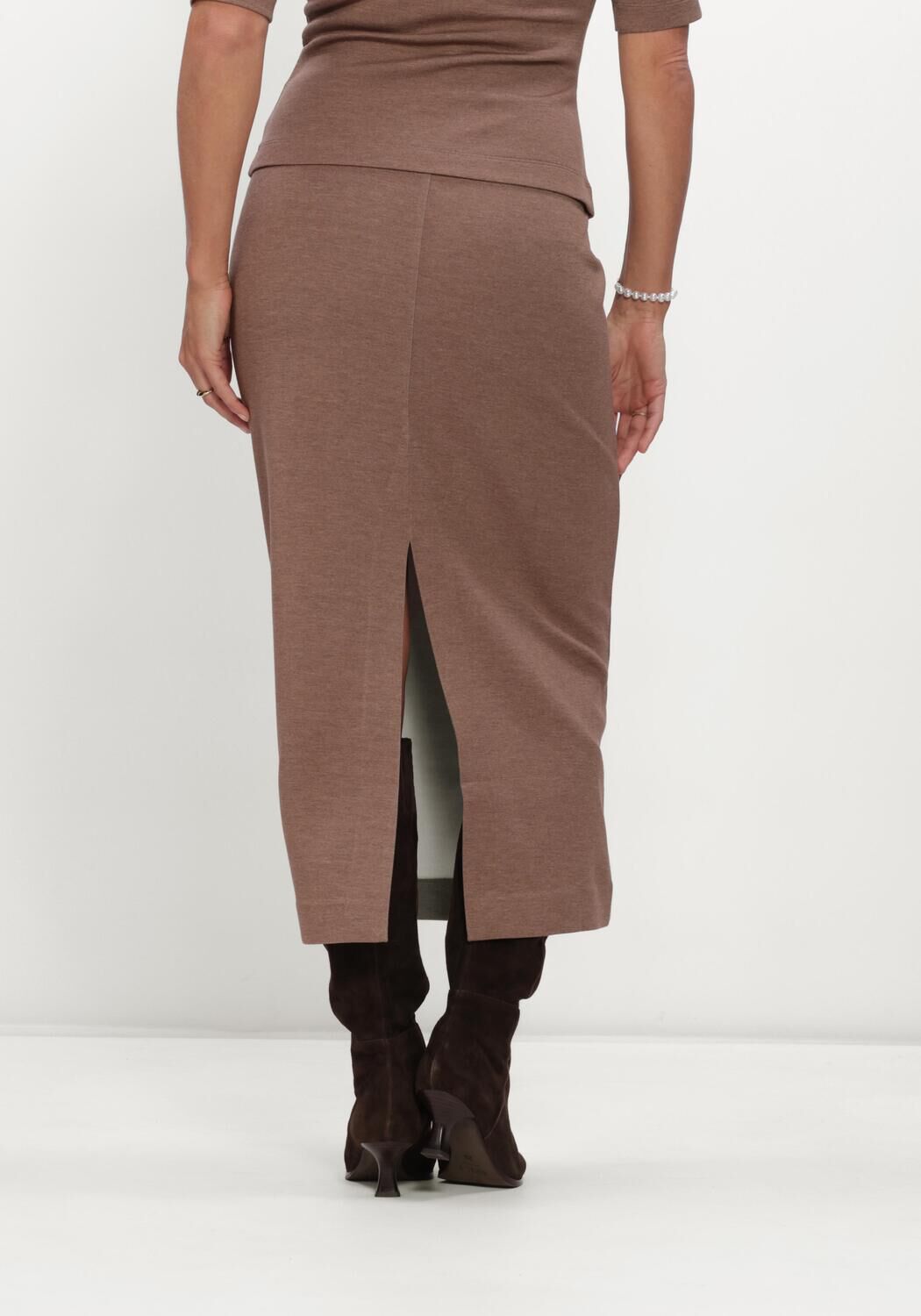 Braune INWEAR Midirock AIDAIW MELANGE SKIRT - large