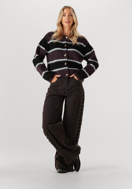 Mehrfarbige/Bunte MODSTRÖM Strickjacke RAFAELMD STRIPE CARDIGAN - large