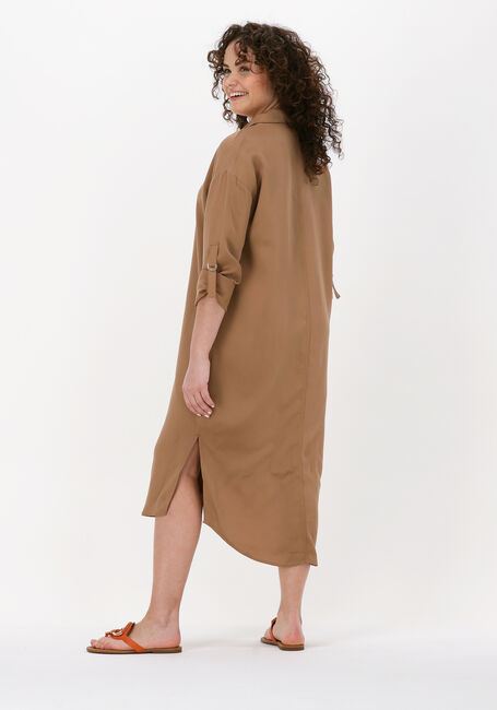 Braune SIMPLE Midikleid WOVEN DRESS ROONEY TWILL - large