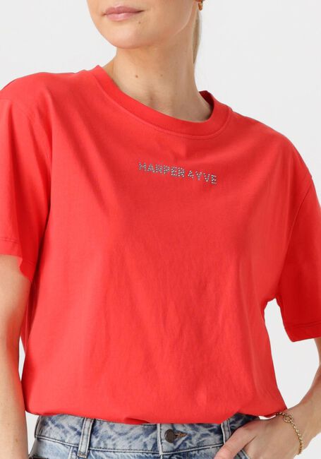 Rote HARPER & YVE T-shirt RHINESTONE-SS - large