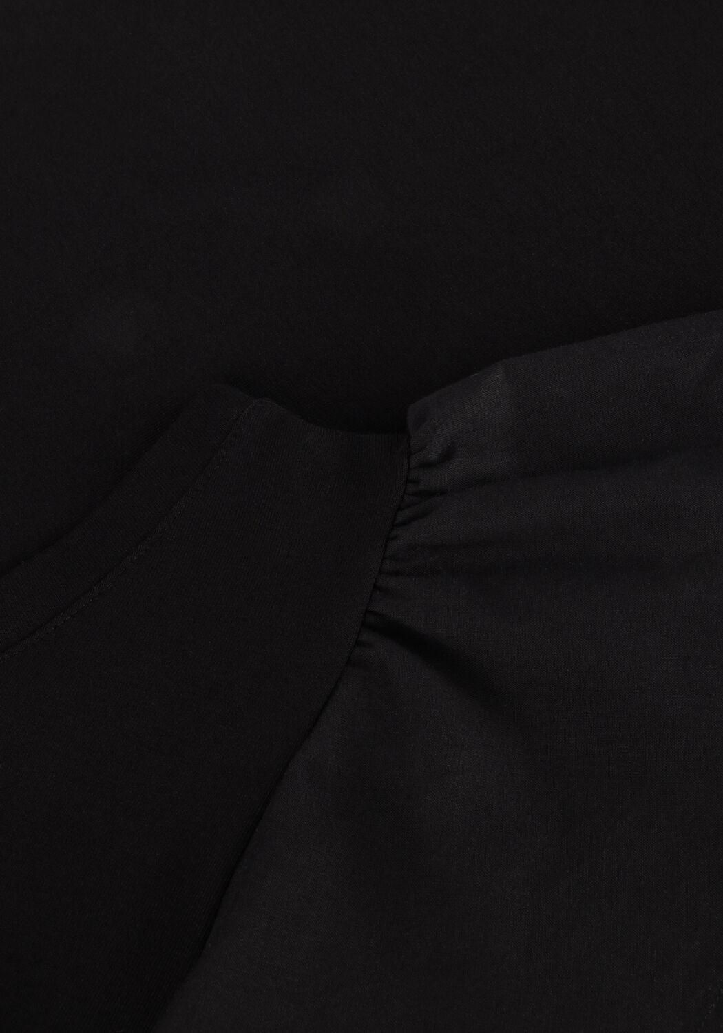 Schwarze JANSEN AMSTERDAM Top V367 JERSEY SOLID ONE SHOULDER SINGLET WITH RUFFLE - large