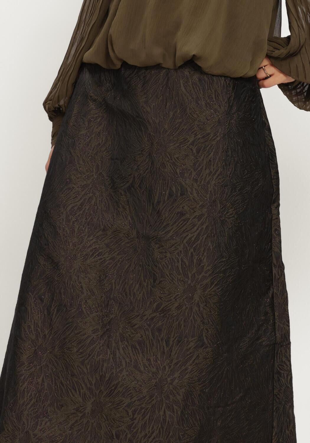 Gr&uuml;ne Y.A.S. Midirock YASLEROC HW ANKLE SKIRT - large