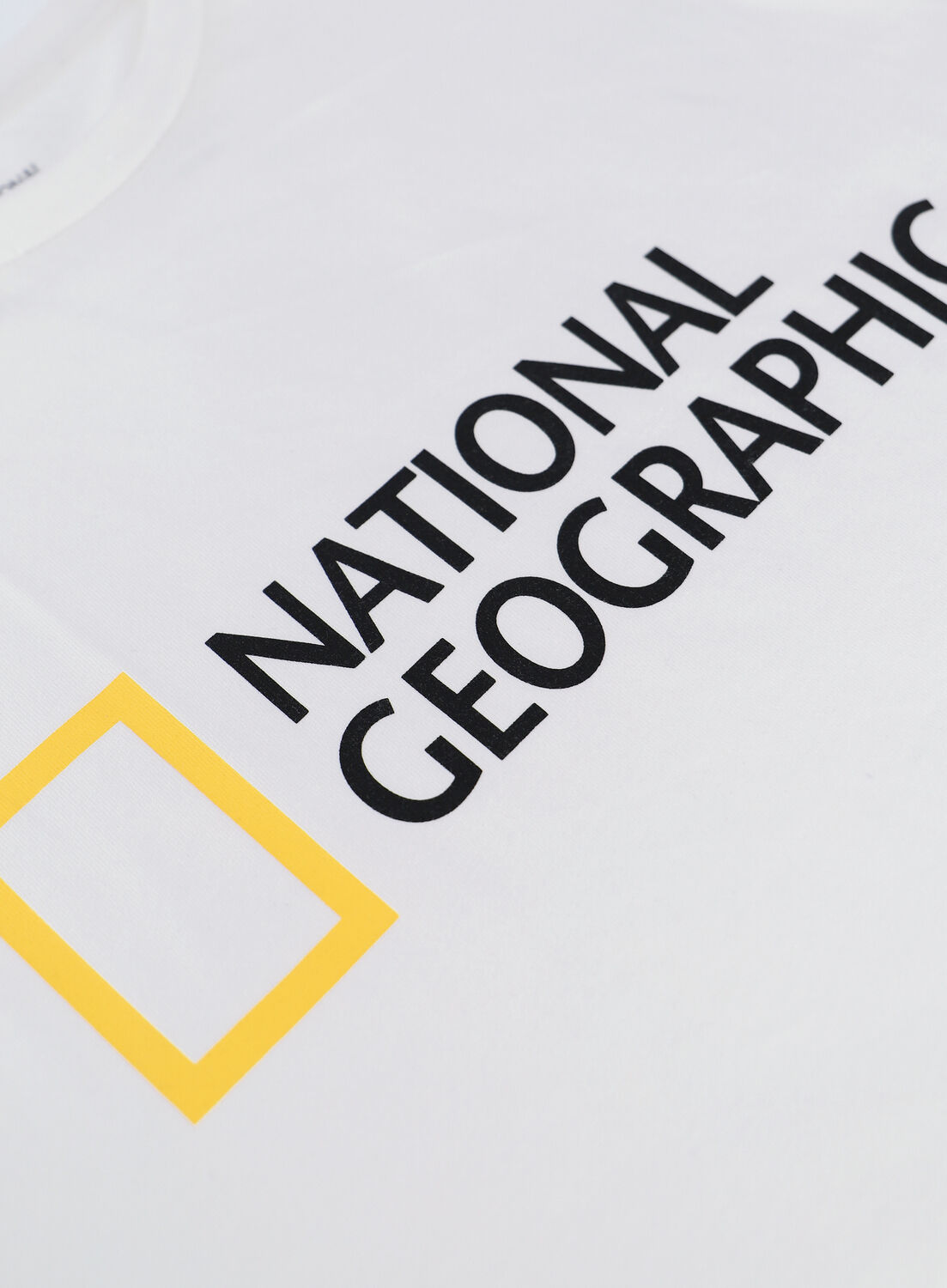 Wei&szlig;e NATIONAL GEOGRAPHIC T-shirt UNISEX T-SHIRT WITH BIG LOGO - large