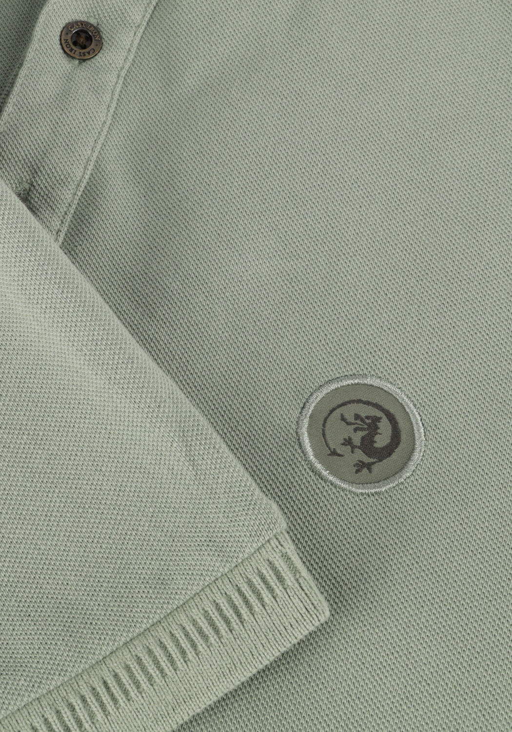 Gr&uuml;ne CAST IRON Polo-Shirt SHORT SLEEVE POLO ESSENTIAL - large