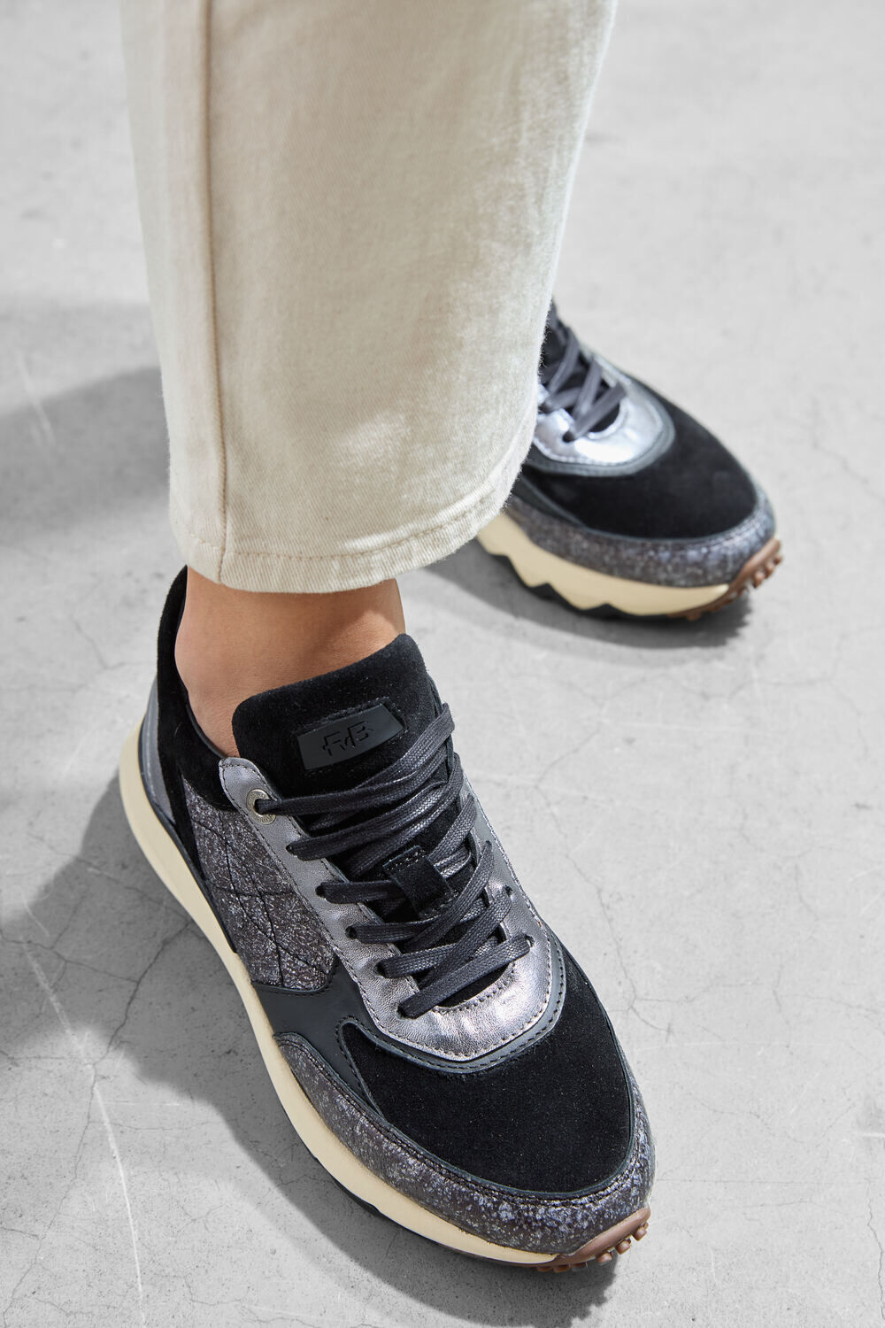 Silberne FLORIS VAN BOMMEL Sneaker SFW-10089 - large