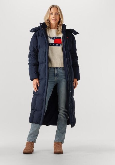 Ecru TOMMY JEANS Pullover TJW MELANGE FLAG SWEATER RIB EXT - large