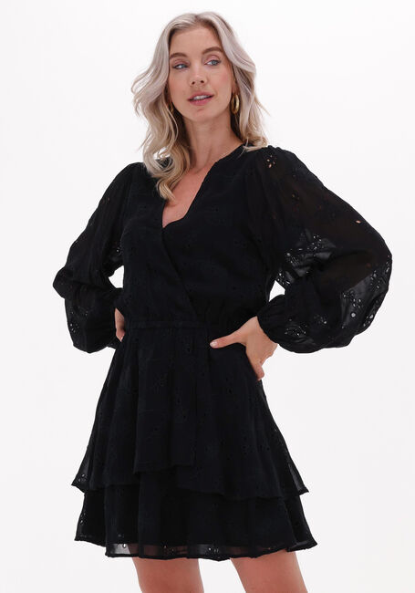 Schwarze ALIX THE LABEL Minikleid LADIES WOVEN BRODERIE CHIFFON DRESS - large