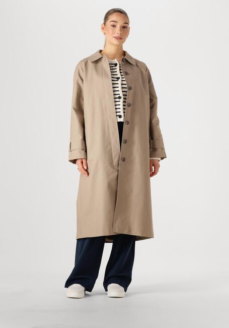 Taupe OBJECT Trenchcoats OBJVEGA L/S RE LONG COAT - large