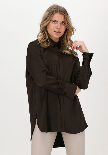 Braune NEO NOIR Blusen MARGIT CREPE SATIN BLOUSE - large