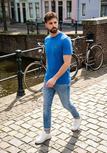 Blaue LYLE & SCOTT T-shirt PLAIN T-SHIRT - large