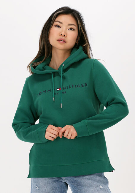 Grüne TOMMY HILFIGER Sweatshirt REGULAR HILFIGER HOODIE - large