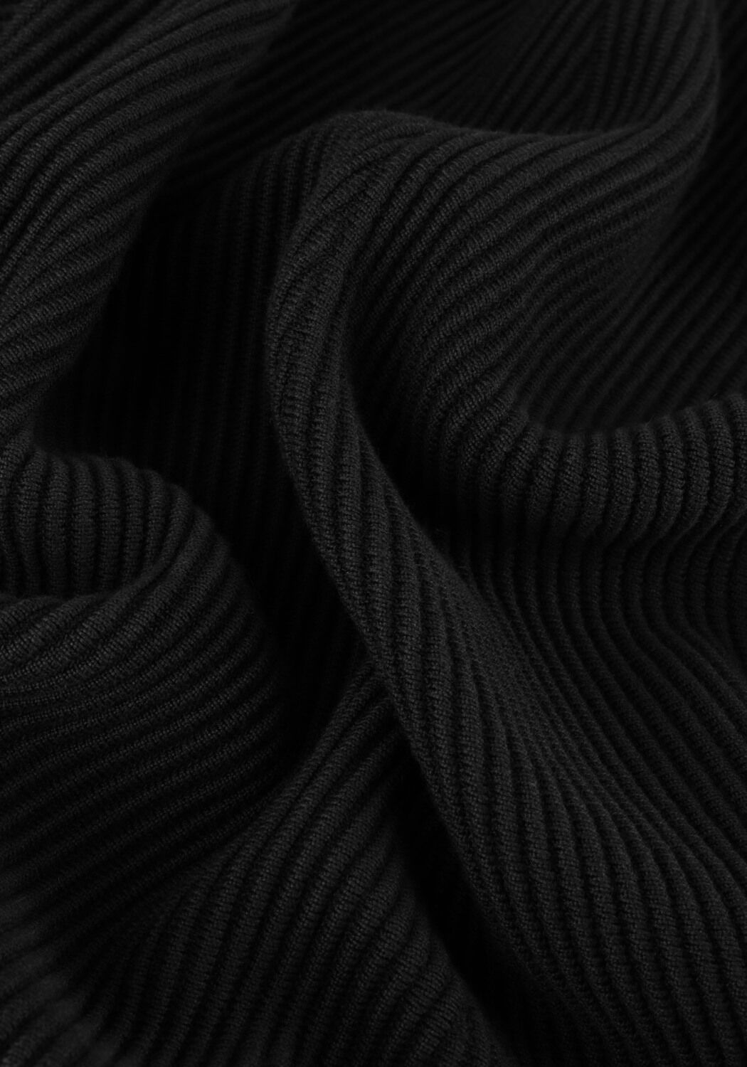 Schwarze CAST IRON Pullover MOCK NECK COTTON MODAL MOCKNECK - large