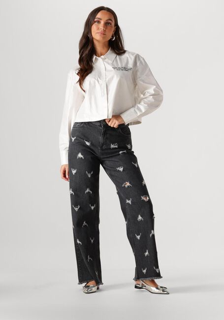 Weiße ALIX THE LABEL Blusen LADIES WOVEN PINTSTIPE BLOUSE - large