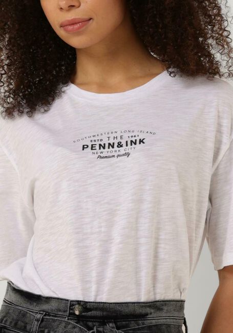 Weiße PENN & INK T-shirt S23F1248 1 - large