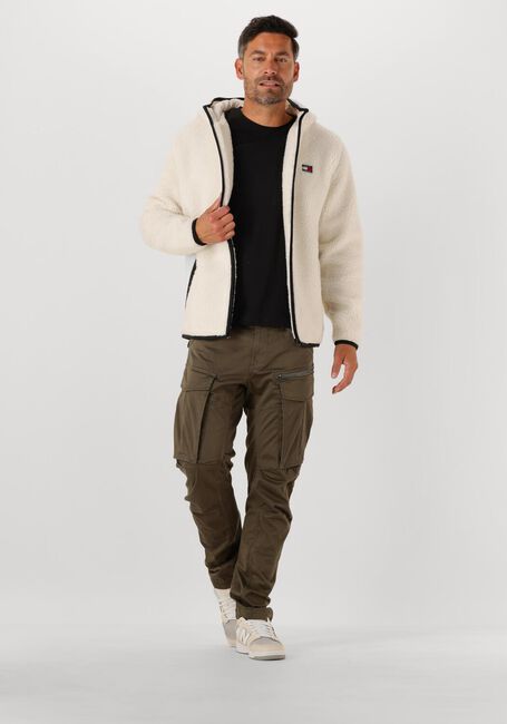 Beige TOMMY JEANS Strickjacke TJM REG BADGE TEDDY - large