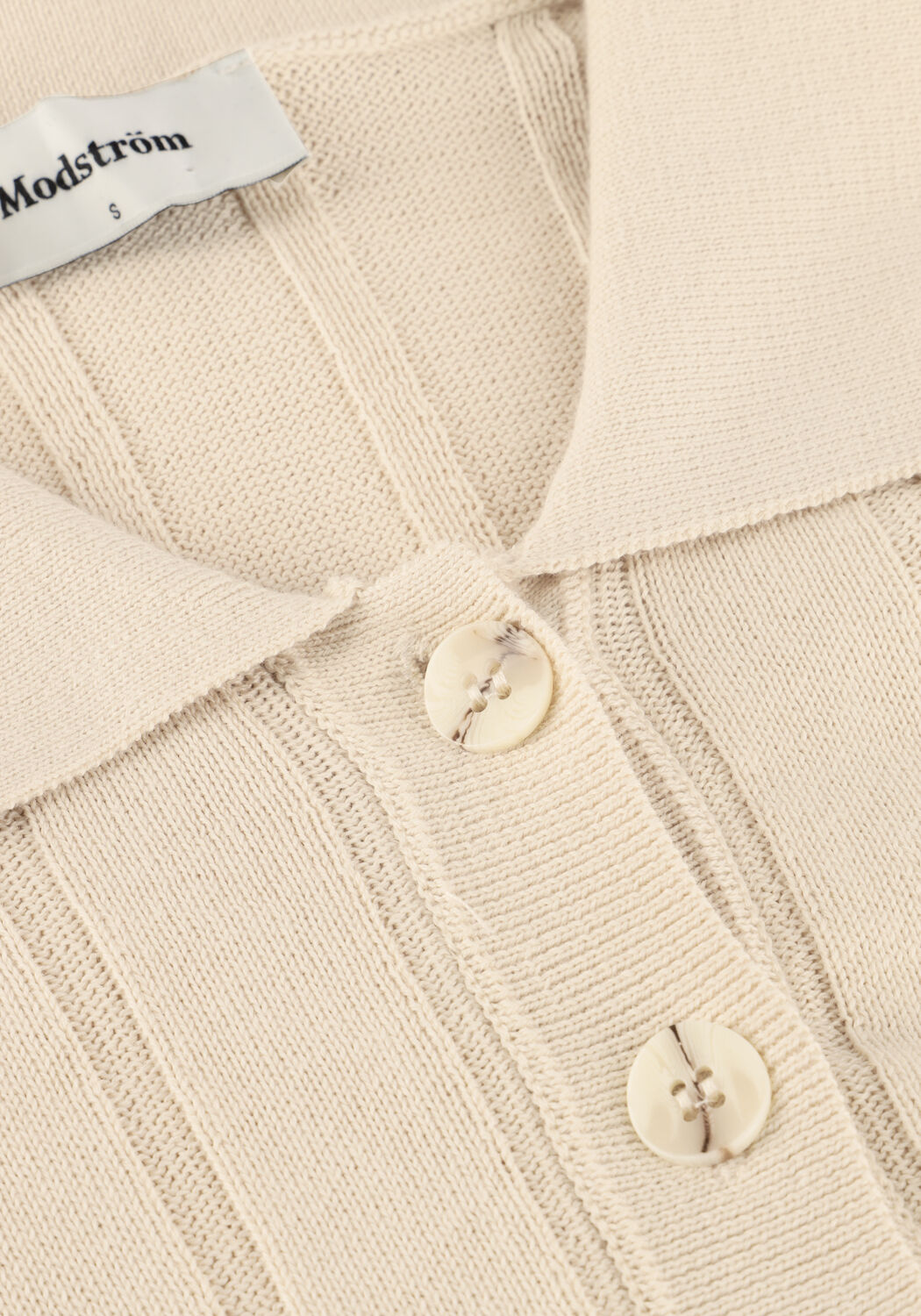 Beige MODSTR&Ouml;M T-shirt TONIAMD SS POLO - large