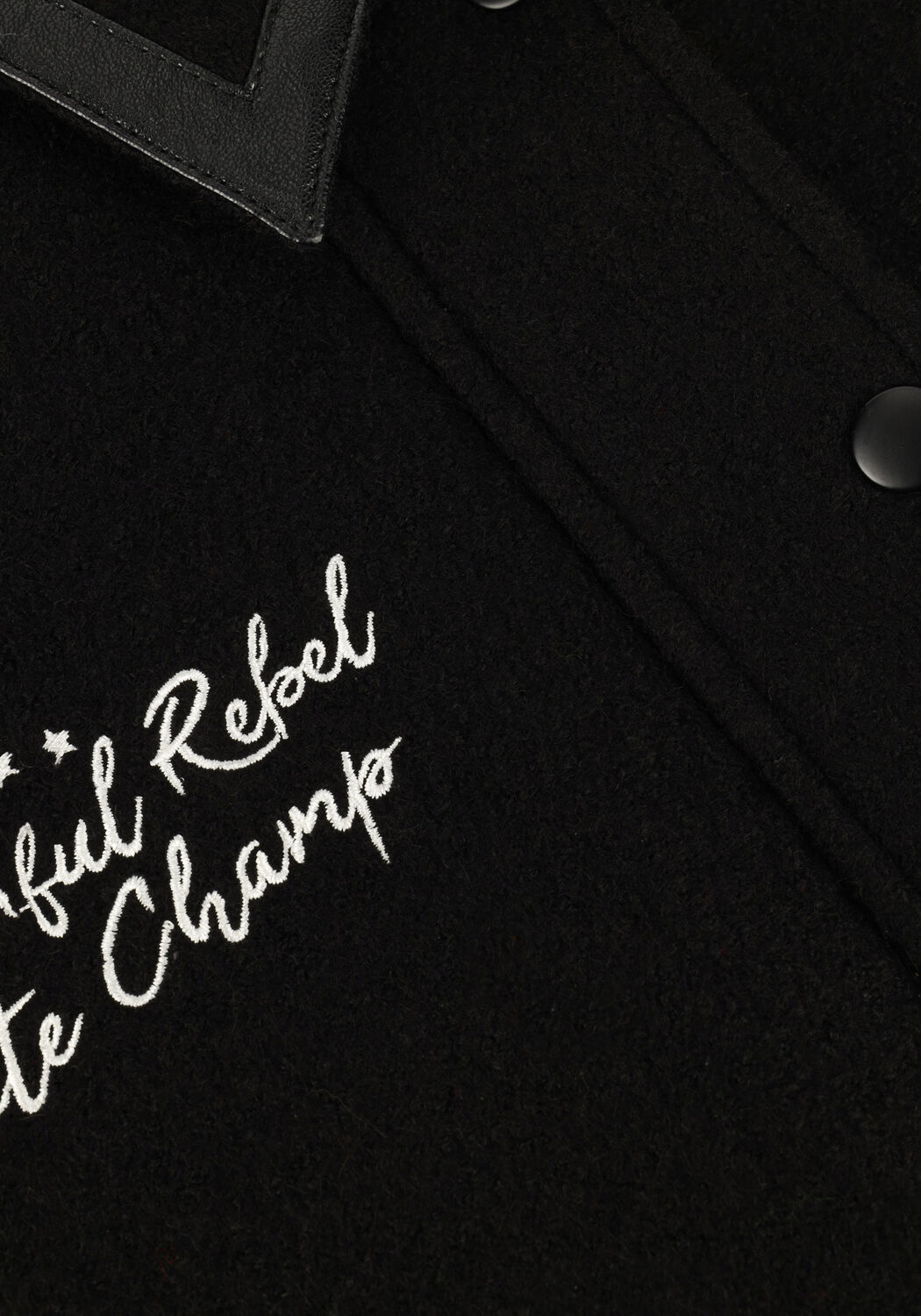 Schwarze COLOURFUL REBEL Jack CHARLEY BASEBALL JACKET - large