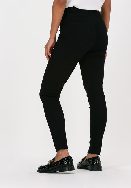 Schwarze NA-KD Skinny jeans SKINNY HIGH WAIST RAW HEM JEAN - large