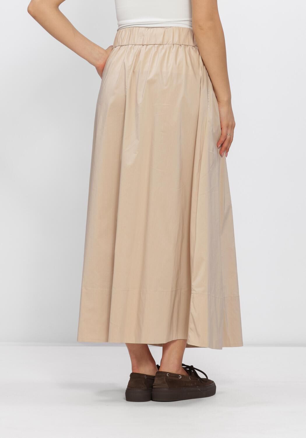 Sand NEO NOIR Midirock YARA LONG POPLIN SKIRT - large