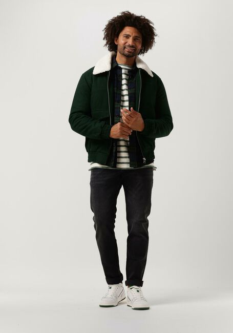 Dunkelgrün COLOURFUL REBEL Jack CHASE CONTRAST COLLAR JACKET - large