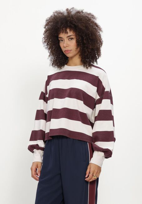 Bordeaux CATWALK JUNKIE Top OVERSIZED STRIPED LONG SLEEVE - large
