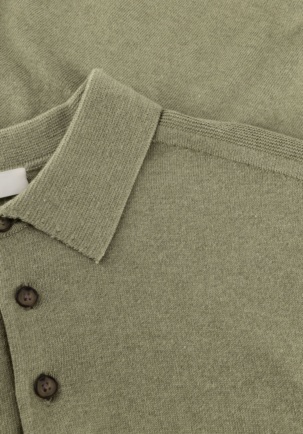 Khaki SELECTED MEN Polo-Shirt SLHBERG SS KNIT POLO NOOS - large