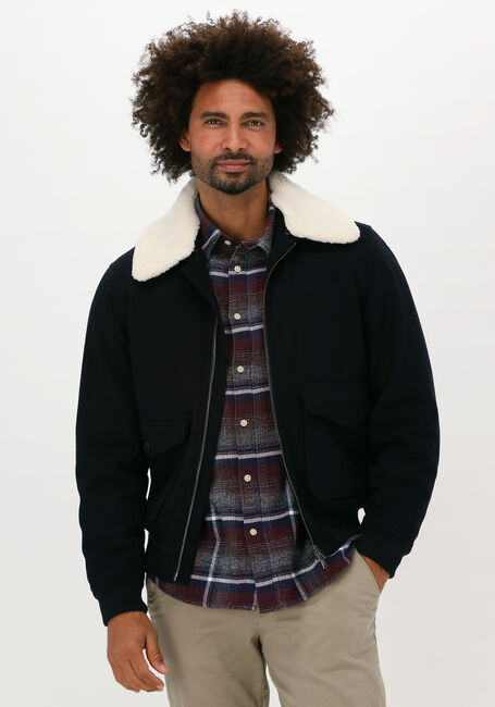 Blaue SELECTED HOMME Jack SLHWARWICK WOOL BOMBER W - large