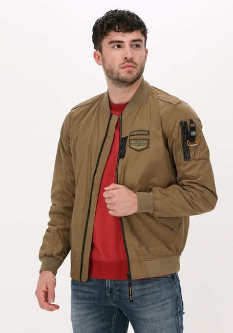 Beige PME LEGEND Jack BOMBER JACKET GLAZER FLIGHTER - large