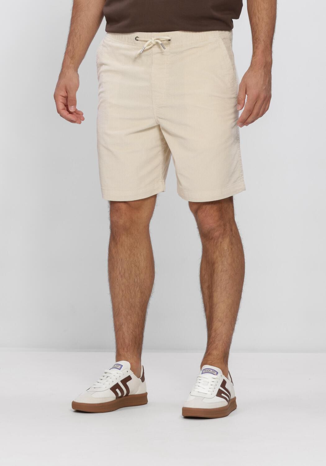 Beige SELECTED MEN Hosen SLHREGULAR-JACE CORDUROY  SHORTS NOOS - large