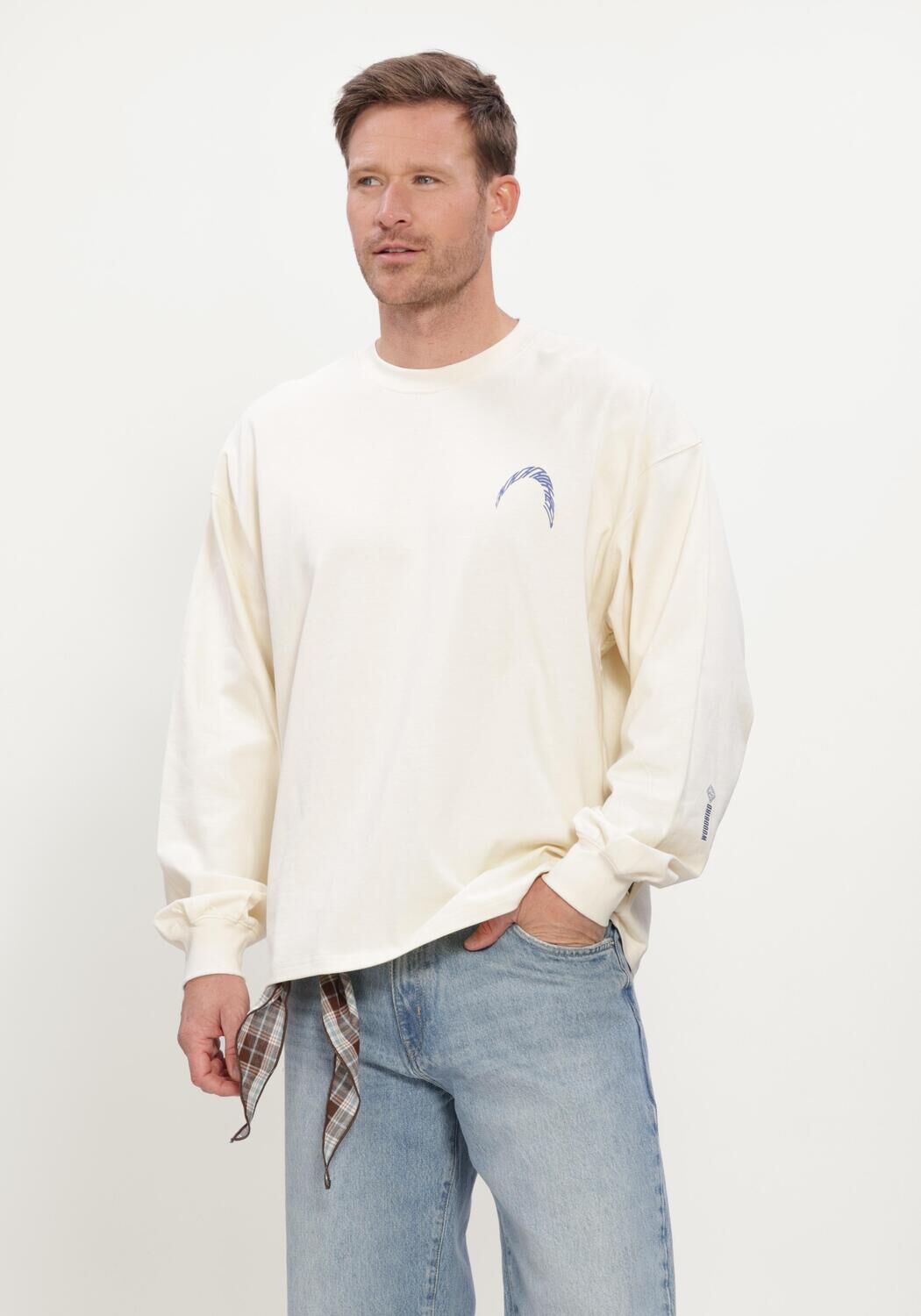 Creme WOODBIRD Pullover WBBEAM LS WARP TEE - large