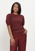Bordeaux MINUS Pullover MSLIVA PUFF SLEEVE METALLIC KNIT PULLOVER