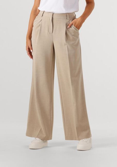 Beige OBJECT Hose OBJIVY HW WIDE PANT - large