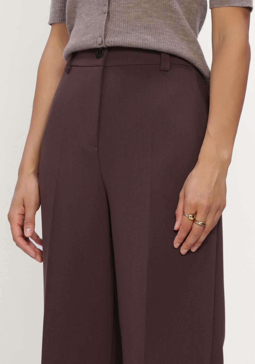 Braune MODSTR&Ouml;M Weite Hose GALE PANTS - large