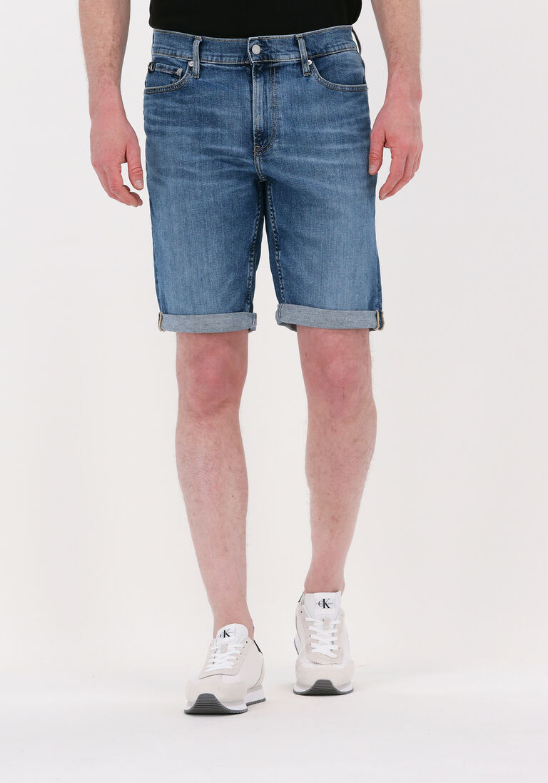 blaue calvin klein kurze hose slim short