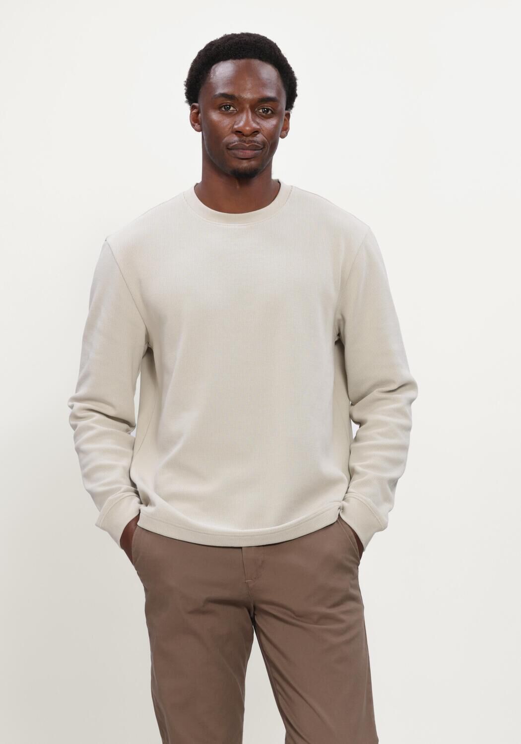 Creme BOSS ORANGE Pullover WE_TEMPEST - large