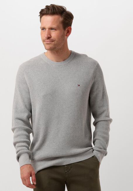 Graue TOMMY HILFIGER Pullover REFINED STRUCTURE CR - large
