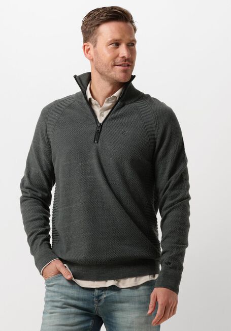 Grüne CAST IRON Pullover HALF ZIP COLLAR COTTON HEATHER PLATED BLEND - large