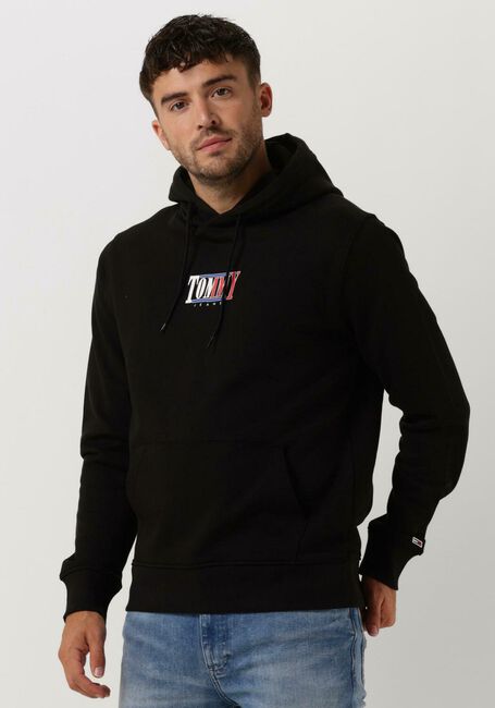 Schwarze TOMMY JEANS Sweatshirt TJM REG ESSENTIAL GRAPHIC HOODIE - large