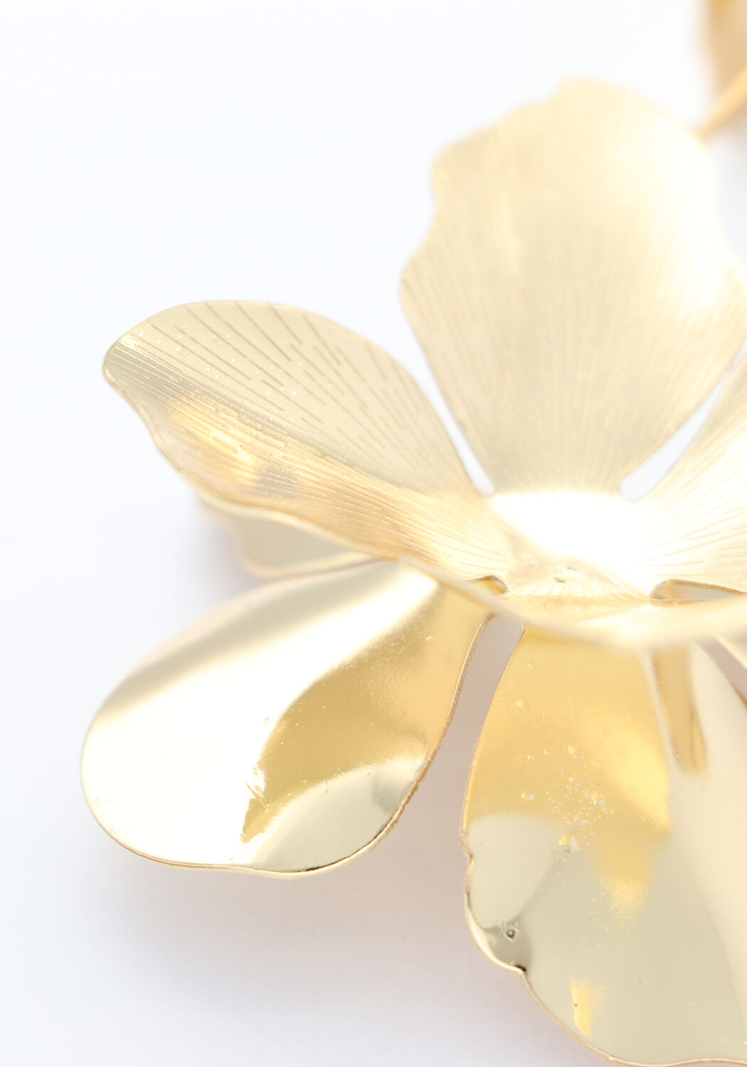 Goldfarbig NOTRE-V Ohrringe BIG FLOWERS - large