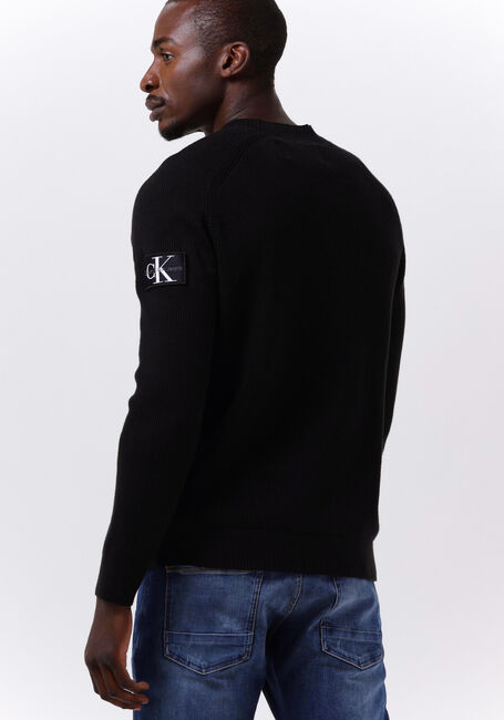 Schwarze CALVIN KLEIN Sweatshirt MONOLOGO BADGE SWEATER - large