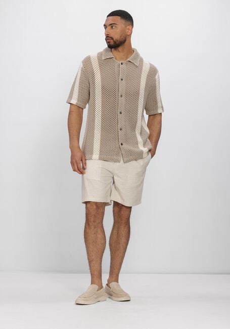 Beige PROFUOMO Polo-Shirt POLO SS BUTTON TH - large