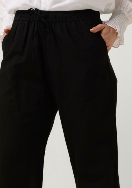 Schwarze NEO NOIR Weite Hose SONAR LINEN PANTS - large