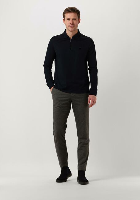 Dunkelblau TOMMY HILFIGER Pullover ZIP DRESS CASUAL SLIM LS POLO - large