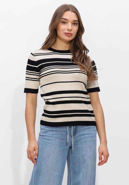 Creme OBJECT Top OBJESTER S/S NEW KNIT PULLOVER - large