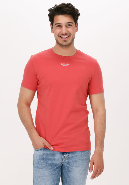 Orangene CALVIN KLEIN T-shirt STACKED LOGO TEE - large
