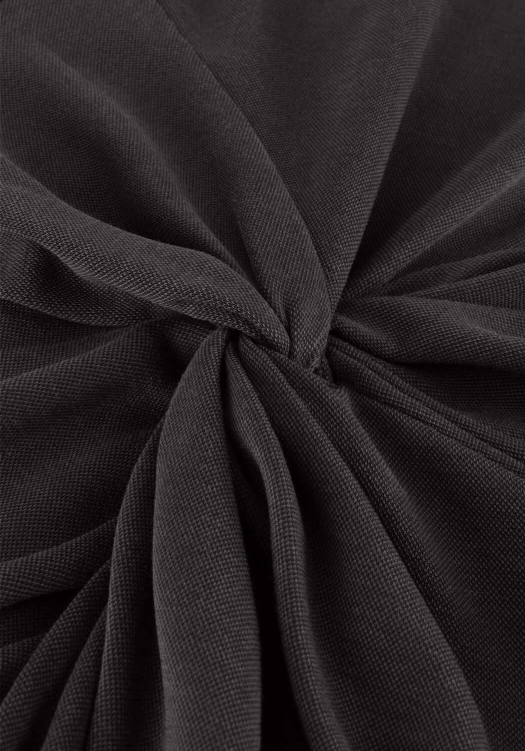 Dunkelgrau SIMPLE Midikleid KNIT-VIS-PIQUE-23-1 - large