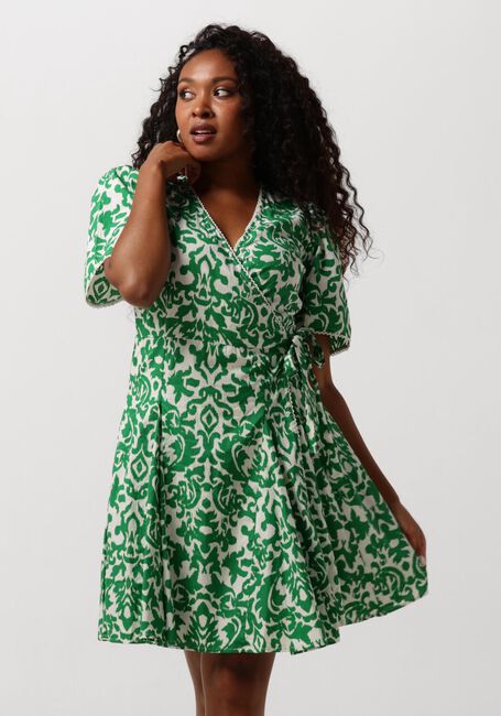 Grüne Y.A.S. Minikleid YASGREENA 2/4 WRAP DRESS - large