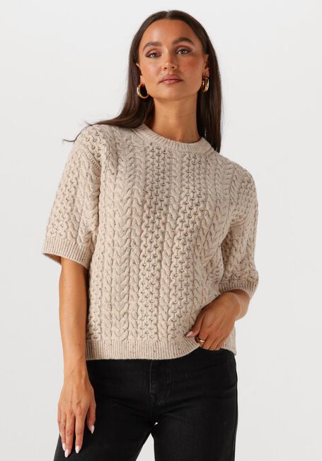 Beige SELECTED FEMME Pullover SLFNELLY 2/4 KNIT O-NECKDA - large