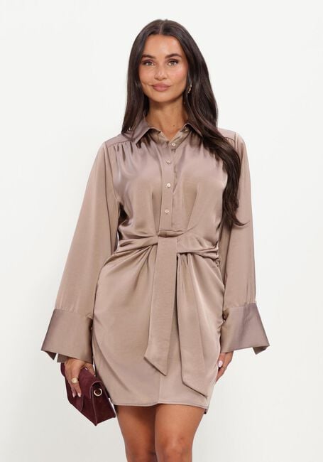 Taupe NEO NOIR Minikleid BIRIA HEAVY SATEEN DRESS - large