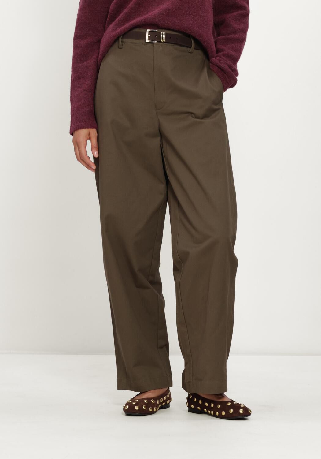 Olive MY ESSENTIAL WARDROBE Weite Hose MWGISVA KENDEL BARREL PANT - large